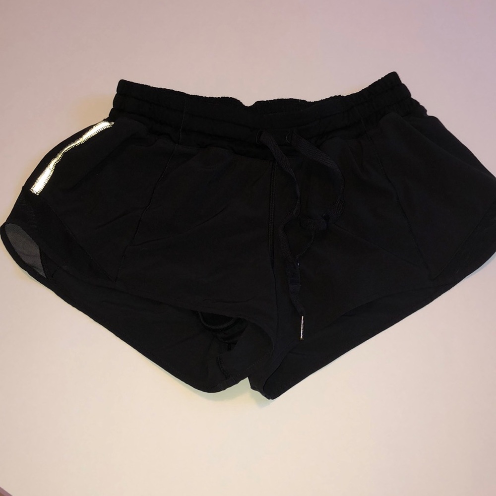 Black lululemon bitty hot shorts